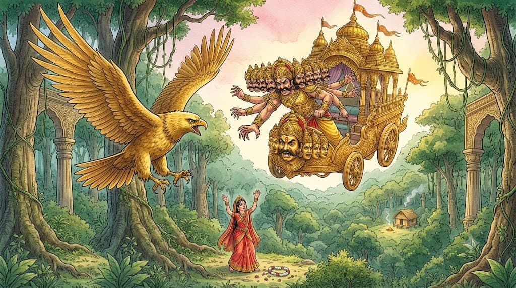 Ravana abducts Sita