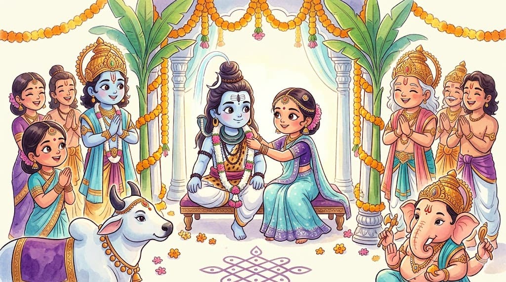 Shiva and Parvati wedding